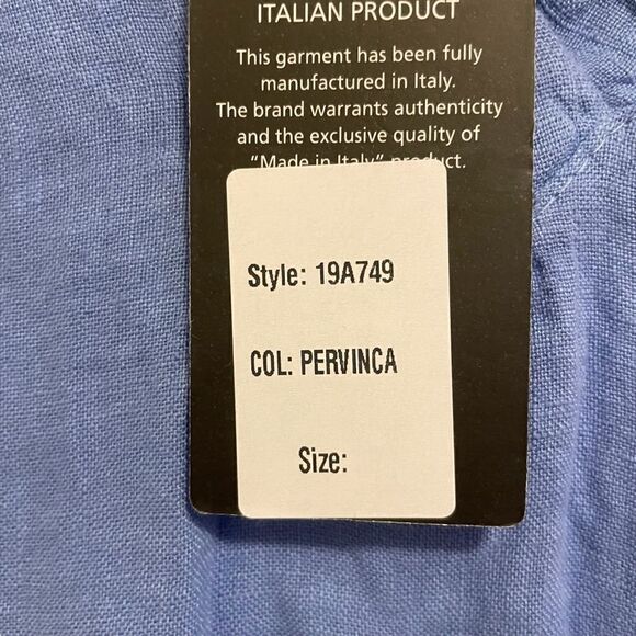 NWT - Francesca Bettini Periwinkle Blue Linen Midi Dress - Picture 6 of 8